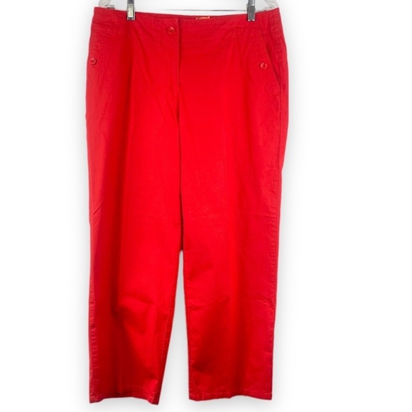 Talbots Orange Cotton Spandex Blend Pants. Stretch Pants. Size 12 - Picture 1 of 8